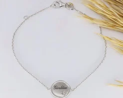 Bracelet brossé personnalisé - Argent ou Plaqué Or|Cadeaux.com Best