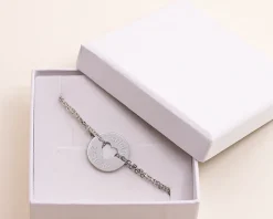 Bracelet coeur et double chaîne en Argent véritable|Cadeaux.com Best