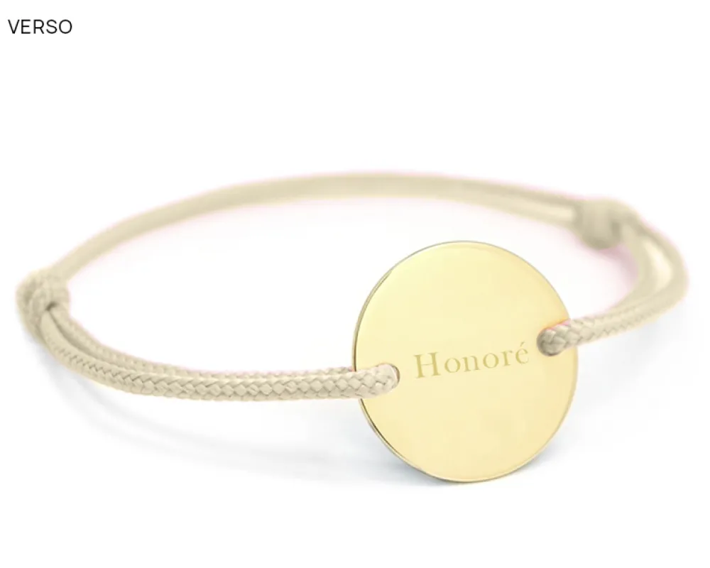 Bracelet cordon personnalisé Plaqué or - Constellations|Cadeaux.com New