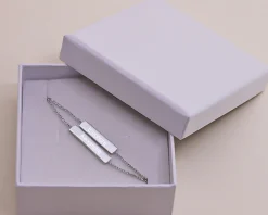 Bracelet double plaques en argent véritable|Cadeaux.com Online