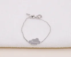 Bracelet enfant personnalisé Nuage - Plaqué or 18 carats ou argent|Cadeaux.com