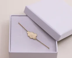 Bracelet enfant personnalisé Nuage - Plaqué or 18 carats ou argent|Cadeaux.com