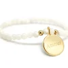 Bracelet femme - Perles en nacre et médaille rose des vents|Cadeaux.com Outlet