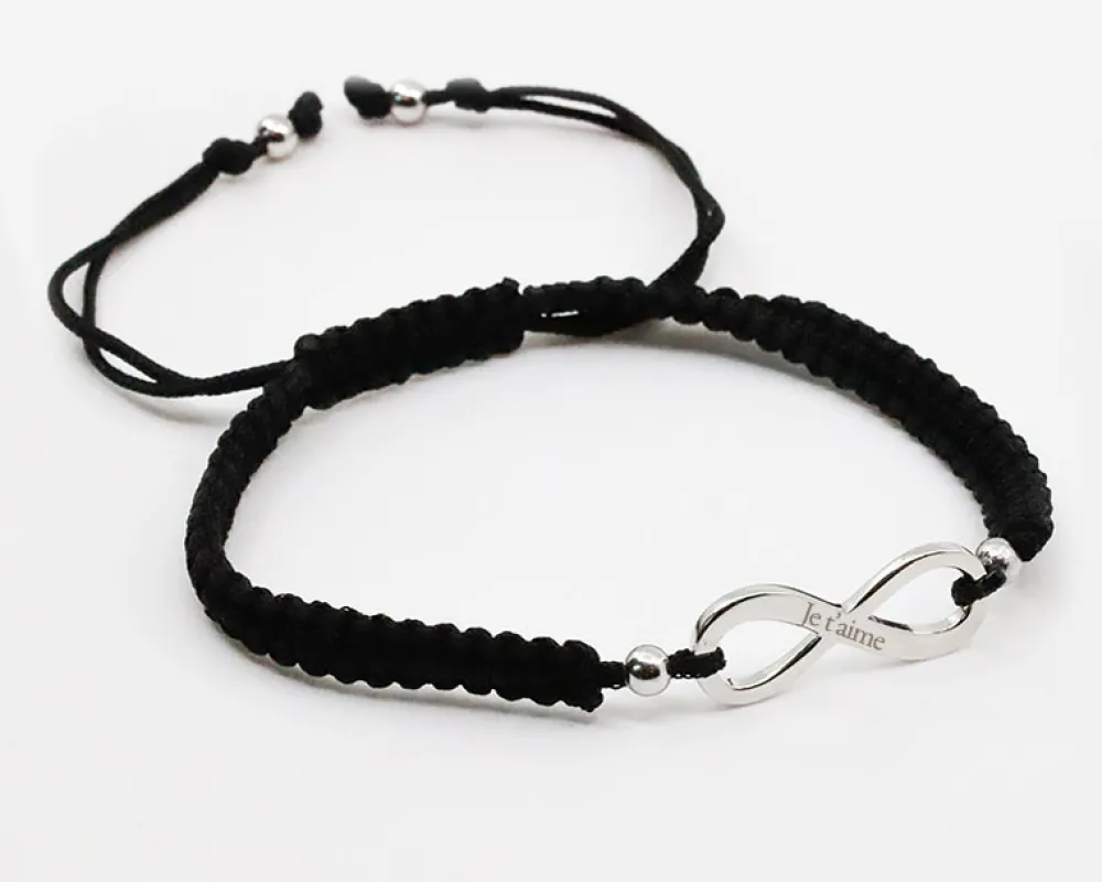 Bracelet infini personnalisé pour Homme - Prénom|Cadeaux.com Hot