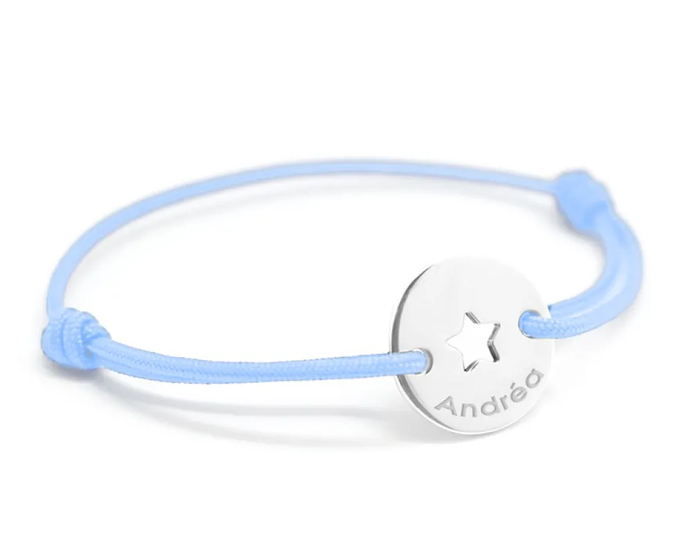Bracelet Jeton Personnalisable - Etoile argent véritable|Cadeaux.com Outlet