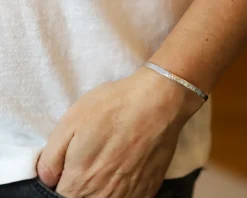 Bracelet Jonc gravé en Argent véritable|Cadeaux.com Outlet