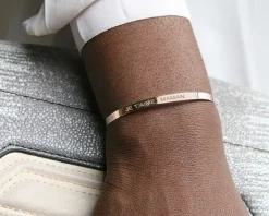 Bracelet Jonc gravé Je t'aime maman Argent rosé et son miroir personnalisable|Cadeaux.com Discount