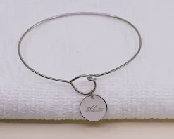 Bracelet jonc personnalisé - Plaqué or 18 carats, argent ou argent rosé|Cadeaux.com Outlet