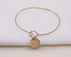 Bracelet jonc personnalisé - Plaqué or 18 carats, argent ou argent rosé|Cadeaux.com Outlet