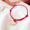 Bracelet médaille baptême personnalisé en plaqué or - Croix|Cadeaux.com Sale
