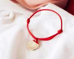 Bracelet médaille baptême personnalisé en plaqué or - Croix|Cadeaux.com Sale