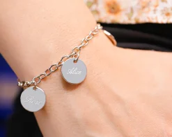 Bracelet médailles - Argent véritable|Cadeaux.com Outlet