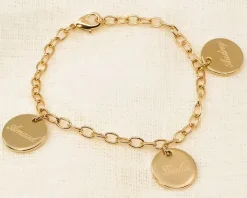 Bracelet médailles - Plaqué Or 18 carats|Cadeaux.com Best
