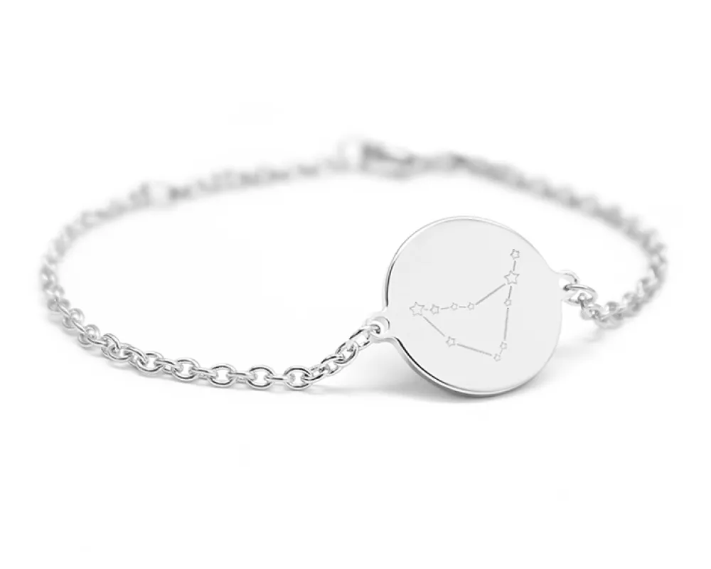 Bracelet personnalisé plaqué or ou argent - Constellations|Cadeaux.com