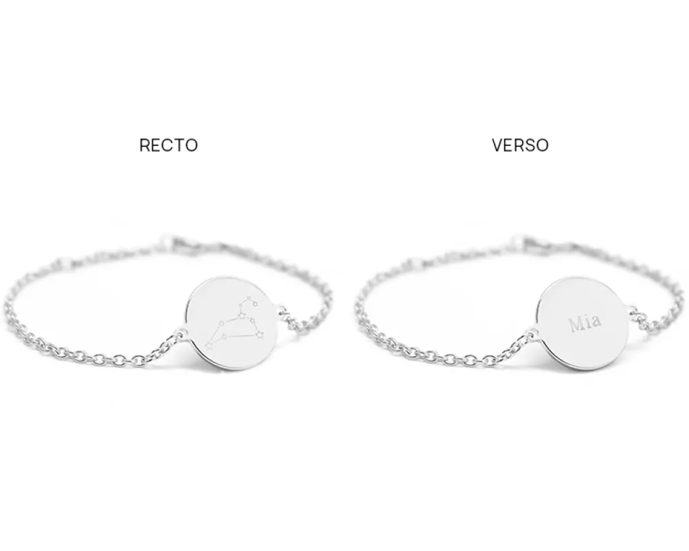 Bracelet personnalisé plaqué or ou argent - Constellations|Cadeaux.com