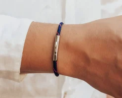 Bracelet personnalisé pour homme - cordon rouge et bleu|Cadeaux.com Sale