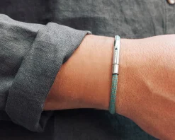 Bracelet personnalisé pour homme - cordon aquamarine|Cadeaux.com Outlet