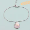 Bracelet personnalisable en argent véritable - Rose nacrée|Cadeaux.com Hot