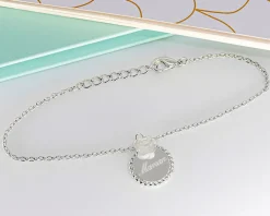 Bracelet personnalisable en argent véritable - Rose nacrée|Cadeaux.com Hot