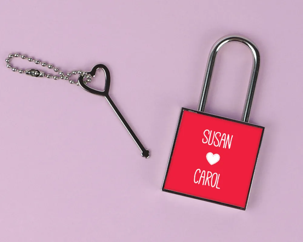 Cadenas de l'Amour Personnalisable - Prénoms - Rouge Passion|Cadeaux.com Hot