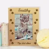 Cadre en bois gravé empreintes chat|Cadeaux.com Clearance