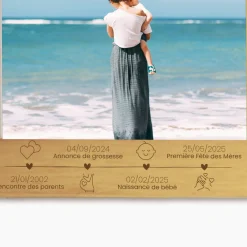 Cadre en bois personnalisé - Ligne de Vie|Cadeaux.com New