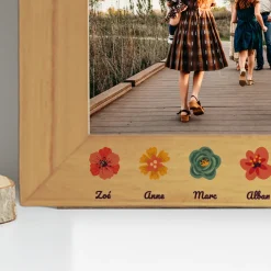 Cadre en bois personnalisé - Famille fleurs|Cadeaux.com Sale