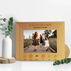 Cadre en bois personnalisé - Famille soleils|Cadeaux.com Hot