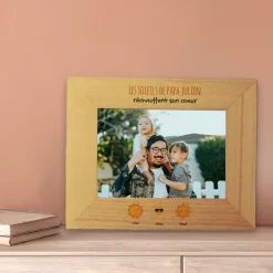 Cadre en bois personnalisé - Famille soleils|Cadeaux.com Hot