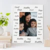 Cadre en métal blanc gravé Personnalisable - Famille Prénoms|Cadeaux.com Outlet