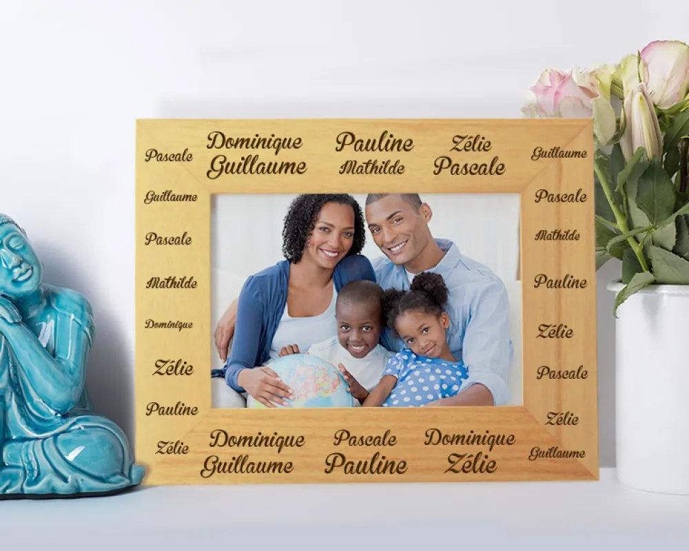 Cadre gravé Famille Prénoms|Cadeaux.com Outlet