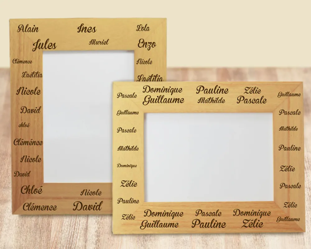 Cadre gravé Famille Prénoms|Cadeaux.com Outlet