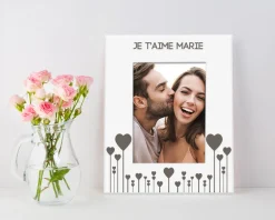 Cadre métal blanc gravé Love|Cadeaux.com Outlet