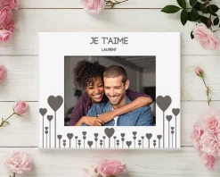 Cadre métal blanc gravé Love|Cadeaux.com Outlet