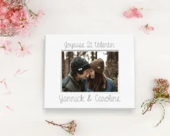 Cadre métal blanc gravé Passion|Cadeaux.com Discount