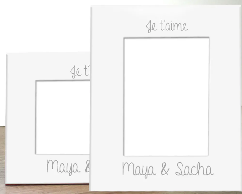 Cadre métal blanc gravé Passion|Cadeaux.com Discount