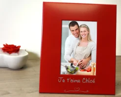 Cadre métal rouge gravé Déclaration|Cadeaux.com Hot