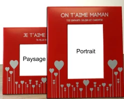 Cadre métal rouge gravé Maman|Cadeaux.com Outlet