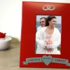 Cadre métal rouge gravé Mariage|Cadeaux.com Outlet