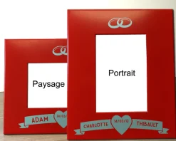 Cadre métal rouge gravé Mariage|Cadeaux.com Outlet