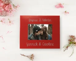 Cadre métal rouge gravé Passion|Cadeaux.com Discount