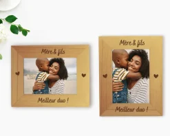 Cadre photo en bois gravé - Maman|Cadeaux.com Best
