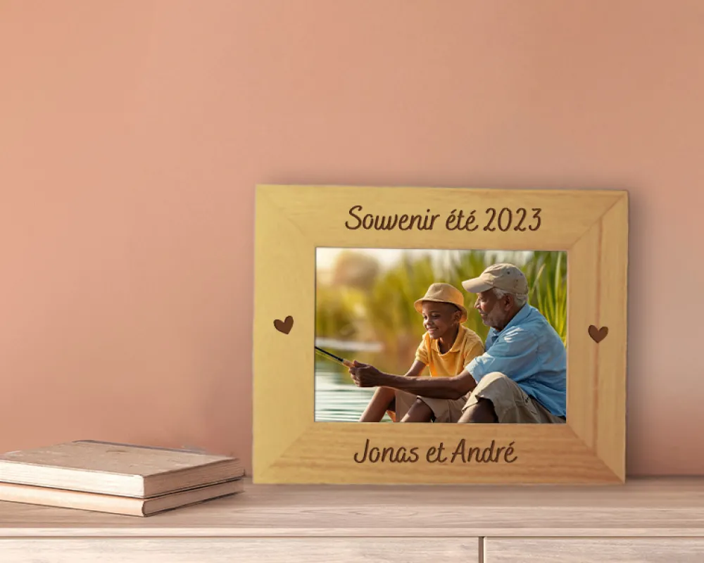 Cadre photo en bois gravé - Grand-Père|Cadeaux.com Outlet