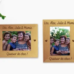 Cadre photo en bois gravé - Grand-Mère|Cadeaux.com