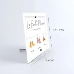 Cadre photo en verre personnalisé - Famille Chaussures|Cadeaux.com