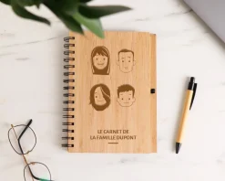 Cahier en bois - Family Circus|Cadeaux.com Outlet