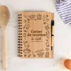 Cahier en bois - Recettes|Cadeaux.com Online