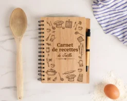 Cahier en bois - Recettes|Cadeaux.com Online