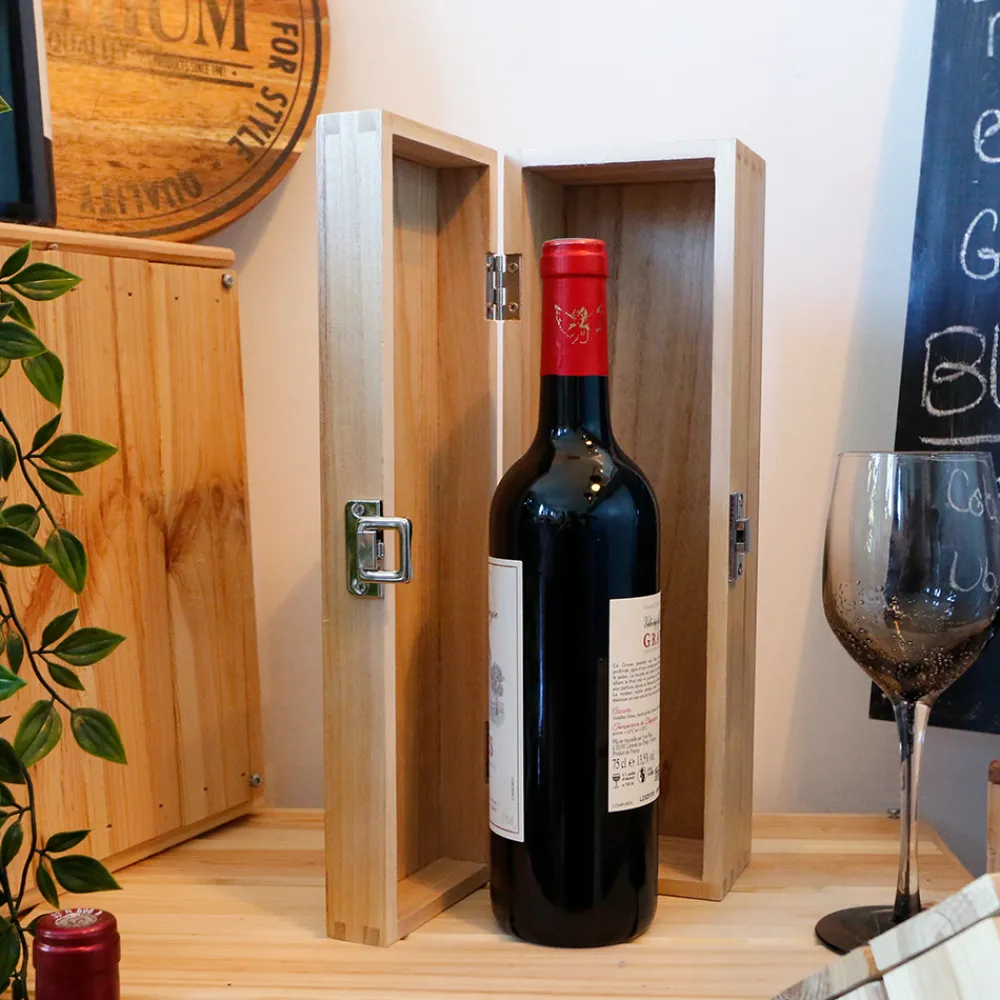Caisse à vin personnalisée - Dessin au trait|Cadeaux.com Best