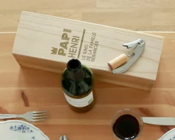 Caisse à vin personnalisée prénom et message - Couronne|Cadeaux.com Sale